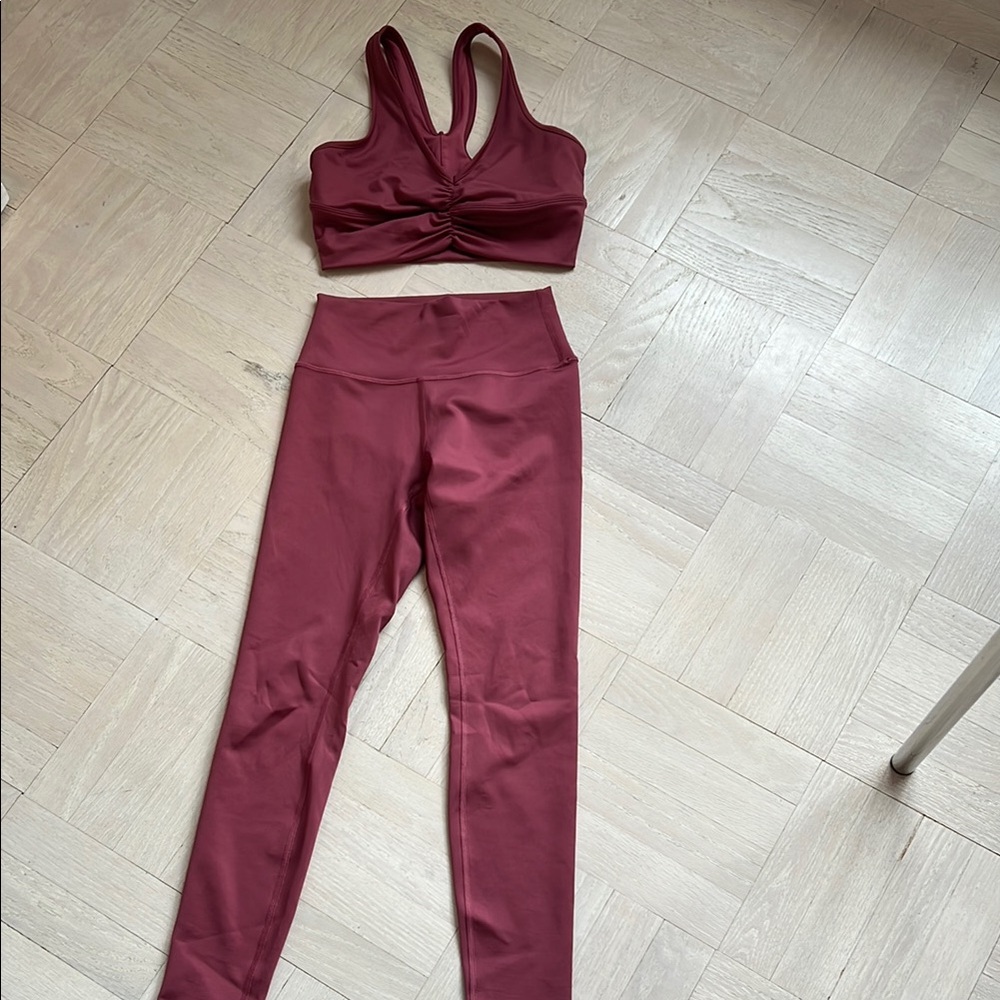 ALO Yoga Red High-Waisted Leggings